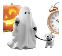 Générique Figurine Fantôme Halloween | Figurine Fantôme Chien Mignon,Décor de Bureau Centre de Table pour Cuisine Jardin Chambre Fête Étagère Bureau Cheminée Salle de Bains