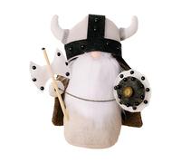 Générique Figurine GNOME - Statue en Peluche Nordique en Tissu, Accent Folklorique Suédois, Mini Gardienne De Cape, Figurine De Table Rustique | Peluche GNOME Guerrier Nordique, pour Affichage De
