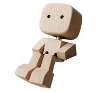 Générique Figurine Homme Tremblante,Tableau de Bord - Figurine Créative en Bois pour la Décoration de Chambre à Coucher, Voiture, Bibliothèque, Bureau, Salle d'Étude, Étagère, Vitrine,