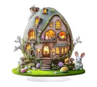 Générique Figurine Lapin de Pâques, 2D Décoration de Table Pâques, Décoration Acrylique Lapin, Décorations de Pâque pour La Maison, Adaptées Aux Salons, Chambres, Entrées Et Tables (25CM)