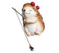 Générique Figurine Miniature en résine de hérisson, pièce d ' Art décorative pour fontaines de Jardin, Paysage, Maison, Bureau, décorations de Bureau, Figurine de hérisson créative pour Aquarium