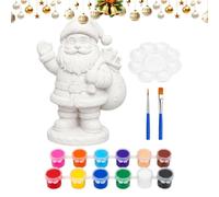 Générique Figurine Painting Kit - 10cm Plaster Santa Nutcracker 12 Colors
