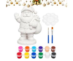 Générique Figurine Painting Kit - 10cm Plaster Santa Nutcracker 12 Colors