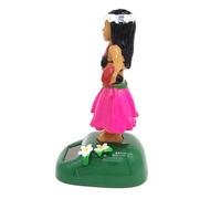 Générique Figurine Solaire Dansante,poupées Solaire à tête branlante pour Tableau de Bord, Figurine de Voiture Danseuse hawaïenne,décoration de Tableau de Bord de Voiture à tête branlante Mignonne