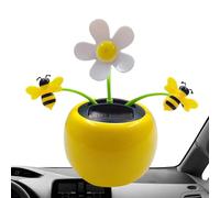 Générique Figurine Solaire Dansante Tableau Bord - Material Size | Décoration Voiture Oscillante Intérieur with Mouvement Automatique Design Accessoire Automobile Ornement Secouant Tête | V