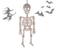 Générique Figurine Squelette Corps Entier Réaliste Articulations Mobiles | Décoration squelette en os Halloween pour Escape Room Maison Hantée Cinéma Jardin Porche