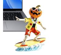 Générique Figurine Squelette d'halloween en Bois Amusante Surf 14 Cm