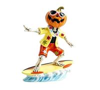 Générique Figurine Squelette d'halloween en Bois Amusante Surf 14 Cm