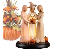 Générique Figurine Trois Sœurs avec LED Résine Amitié Halloween