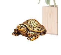Générique Figurine Vintage Tortue en Laiton | Sculptures Chinoises | Statue Rustique Prospérité Richesse Tortue | pour Étagère Bureau Bibliothèque Table Salon