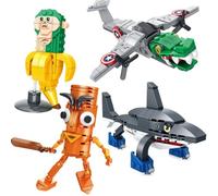 Générique Figurines 3D Amusantes en Forme de Cerveau Rouge Italien, Blocs de Construction pour Enfants et Adultes, Blocs de Construction en Forme de Requin, Objets Amusants à Collectionner, Jouet