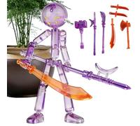 Générique Figurines Animées | Modèle à Pose Flexible - avec 7 Outils De Combat À Assembler Figurine De Bureau,Cadeau Fan Enfant Ado Chambre Bibliothèque Dortoir Salle Jeux