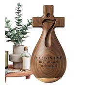 Générique Figurines Chrétiennes,Décoration de Table en Bois avec Crucifix Catholique,Sculpture Religieuse - Bureau Bibliothèque Dévotion Quotidienne Fêtes Maison Chambre Salon