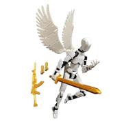 Générique Figurines d'action T13 Imprimée en 3D - Robot Articulé Mobile (13,7 cm) - Mannequin avec Accessoires et Armes - Décoration de Bureau DIY et Collection pour Gamers - Couleur Aléatoire