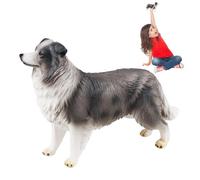 Générique Figurines de Border, Toy Border détaillé pour décor de Voiture - Emulation à la Main Tiny Dogs Animaux Jouet pour Les Toppers à gâteau, Cadeaux d'anniversaire de Noël