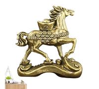 Générique Figurines de Chevaux Miniatures | Cadeau Doré de la Nouvelle Année 2026,Statuette de Cheval du Nouvel an Chinois - Décoration pour Richesse Succès Fortune Salon Chambre Étagère Bibliothèque