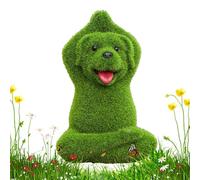 Générique Figurines De Chien | Résine Floquée Verte Résistant Aux Intempéries,Statue De Chien en De Yoga Décoration De Jardin,pour Intérieur Extérieur Maison Bureau Patio Pelouse Porche Balcon