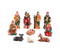 Générique Figurines De La Nativité - de la Naissance de Jésus - Figurines Miniatures Religieuses en Résine pour Étagère Rebord de Fenêtre Bureau Table Cheminée