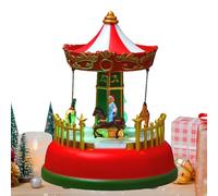 Générique Figurines de Noël | Grande Roue Musicale Fonctionnant sur Piles | Décorations Musicales pour Intérieur,Décoration pour Fêtes - Salon, Bureau, Chambre, Cheminée ou