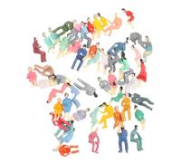 Générique Figurines de Personnages en Plastique Assis 1/100, Lot de 100 Mini Décor Humains Colorés pour Maquettes Architecturales, Accessoires de Micro-aménagement Paysager pour Modélisme