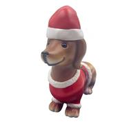 Générique Figurines De Teckel | Décoration Adorable De Noël en Teckel - Statues Canines pour Jardin Salle De Bain Bureau Collection Décoration Table De Chevet