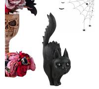 Générique Figurines Effrayantes d'halloween - Statue en Résine Fantôme De De Chat Noir De 15 Cm | Décoration De Centre De Table pour Maison Hantée, Fête d'horreur, Décor Saisonnier pour La Maison Et