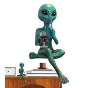 Générique Figurines Extra-Terrestres,Décoratif Chambre Extra-Terrestre Tenant Verre à Vin | Statuette Jouet en Résine pour Jardin Étagère Extérieur Anniversaire Noël Halloween