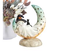 Générique Figurines Fantômes Halloween - Statue de Fantôme en Résine avec Chat pour Halloween,Décorations de Table Fête Vacances Intérieur Extérieur Toutes Pièces Entrée Fenêtre Jardin