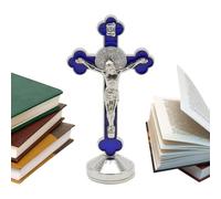 Générique Figurines - Statue De Jésus en Métal, Mini Figurine Religieuse 8cm en De Zinc | Sculpture De La Crucifixion avec Finition Galvanisée | Décoration Spirituelle pour Maison, Église Ou Cadeau
