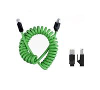 Générique Fil à ressort RJ45 8 broches, câble réseau Kilomega avec câble Ethernet blindé, caméra CA6TA 8 cœurs mâle à mâle for l'industrie ligne PUR(12m)