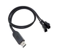 Générique Fil de convertisseur de ventilateur d ' ordinateur USB 4 broches, robuste, pour une gestion améliorée de la température 12V, adaptateur de ventilateur de boîtier d ' ordinateur