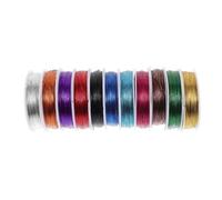 Générique Fil de Fer Coloré Multicolore 11 Rouleaux 0,5 Mm Diamètre 40 Yards par Rouleau Fil Flexible Galvanisé pour Perlage, Bijoux Faits Main et Loisirs Créatifs