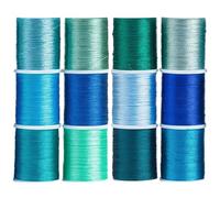Générique Fil tressé pour la Fabrication de Bijoux Scintillants, Ficelle en Polyester Robuste pour Nouer des Perles et des projets d ' Artisanat, Fibre de Bijoux en Polyester