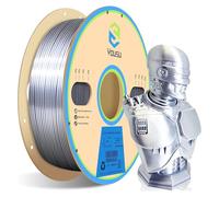 Générique Filament Pla Métallique, Matériau Dimpression 3D Haute Précision De 1,75 Mm, Consommables Adhésifs Puissants sans Déformation (Silver)