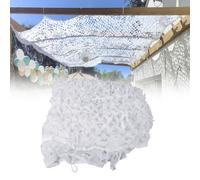 Générique Filet Camouflage 1.5x4.0m 2x6m 3x8m 4x11m 5.5x9m 9x15m Filet de Camouflage Blanc Toile ombrage en Tissu Oxford 150D, Rouleau de Treillis de Camouflage pour décoration de fête(3.5x5m)