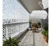 Générique Filet Camouflage Blanc 3.5x6m 1x5m 2x12m 5x16m 7.5x9m 9x13m Filet de Camouflage Protection Solaire Camo Filets Militaire Couverture de Camouflage pour Chasse d'ombrage Déco Camping(8x14.0m)