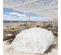 Générique Filet Camouflage Blanc,3x3m 3x4m 3x5m 6x4m 5x10m Voile Ombrage Blanc pour Terrasse, Bâche Jardin, Toile ombrage pergola, couvertures de Voiture(3x5 M)