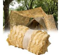 Générique Filet Camouflage Sable Renforcé, 2x3m 3x4m 4x6m Filet Camouflage Militaire, Filet De Camouflage Woodland pour Terrasse Pergola, Protection Soleil Anti-UV, Chasse Camping(2.5x15m)