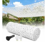Générique Filet de Camouflage 1x2m 1.5x4m 2x4m 6x8m 5x10m 10x18m 3x15m Filet de Ombrage Blanc Militaire, Voile D'ombrage pour Terrasse, La Chasse, Protection Solaire, Bâche Camouflage(W6.5xH6.5m)