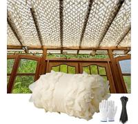 Générique Filet De Camouflage Beige - Filet D’Ombrage Extérieur Résistant - Voile D'ombrage pour Pergola, Protection Solaire 1.5x2 2x3 3x3 3x4 3x5 3x6 5x5 3x10m(W2.5xH9m)