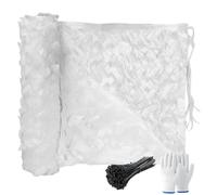 Générique Filet de Camouflage Blanc 1m 2m 3m 4m 5m 6m 7m 8m 9m 10m Voile D'ombrage de Pergola, Filet de Ombrage, Réseau de Militaires pour Ombre Protectioe Le Soleil Décon Contrration(W12xH20m)
