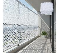 Générique Filet de Camouflage Blanc 1x6m 2x7m 3.5x10m 5x12m 7x9.5m Filet Camouflage en Rouleau, Rouleau de Treillis de Camouflage léger pour décoration clôture de Jardin bâche Camo Camping(11.5x18m)