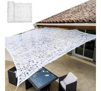 Générique Filet De Camouflage Blanc, Filet D'ombrage Double Couche, 210D Tissu Oxford Voile Ombrage pour Pergola Jardin Chasse Militaire Camping Brise Vue Toile Ombrage Exterieur Decoration(3x3.5m)