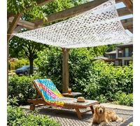Générique Filet de Camouflage Blanc pour tonnelle, Voile d'ombrage renforcé, Toile ombrage Exterieur Grande, couvertures de Voiture, Decking Pergola, Bâche Protection Solaire(4x6.5 M)