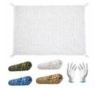 Générique Filet de Camouflage et Voile d'Ombrage Extérieur Grande Bâche Brise-Vue Épaisse et Très Robuste pour Décoration Jardin Couverture Pergola Balcon Piscine Tente Camping Auvent(Blanc,4x11m)