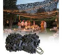 Générique Filet de Camouflage extérieur 1x8m 2.5x4m 5x7m 4x10m 3x6m 7x12m Rouleau de Treillis de Camouflage Noir, Filet Camo pour Chasse Tir Décoration de Fête Protection Solaire(1.5x8.5m)