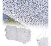 Générique Filet de Camouflage Militaire, Filet Camouflage Blanc Bâche Pare-Soleil Camouflage pour Camping Chasse Décoration extérieur, Rouleau de Treillis de Camouflage 1x1 m à 12x20 m(11.5x14.0m)