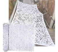 Générique Filet de Camouflage Militaire Renforcé Blanc| Voile d'Ombrage Terrasse Pergola Jardin Chasse Airsoft Rideau Déco Résistant Durable