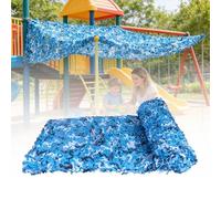 Générique Filet de Camouflage Militaire Renforcé Camouflage Net, 1x4m 2x6m 3x5m 4x12m 5x8m 6x10m 9x11m Camo Netting pour Chasse, Ombrage, Protection Solaire, Décoration Extérieure(Bleu,6m x 10m)