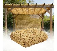 Générique Filet de Camouflage Militaire Renforcé Camouflage Net, 1x4m 2x6m 3x5m 4x12m 5x8m 6x10m 9x11m Camo Netting pour Chasse, Ombrage, Protection Solaire, Décoration Extérieure(Sand,8m x 8.5m)